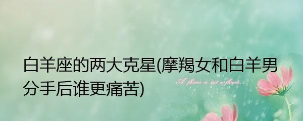 如何处理和白羊座的争吵？（有效的沟通技巧和解决方案）-第2张图片-恋语空间