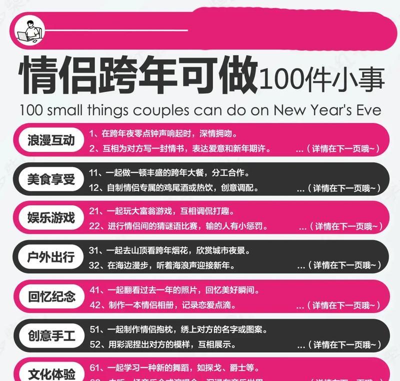 情侣约会宝典（15个创意让你们的约会生活更美好）